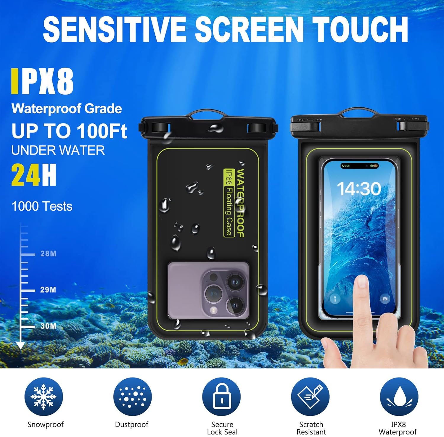 2-Pack Floating Phone Pouch ✨ IP68 Waterproof & Sandproof 💦 Beach Pool Cruise Must-Have! 🔥 Universal Fit + Detachable Lanyard 🌟 #BeachEssentials #TravelHack 2-Pack Floating Phone Pouch ✨ IP68 Waterproof & Sandproof 💦 Beach Pool Cruise Must-Have! 🔥 Universal Fit + Detachable Lanyard 🌟 #BeachEssentials #TravelHack